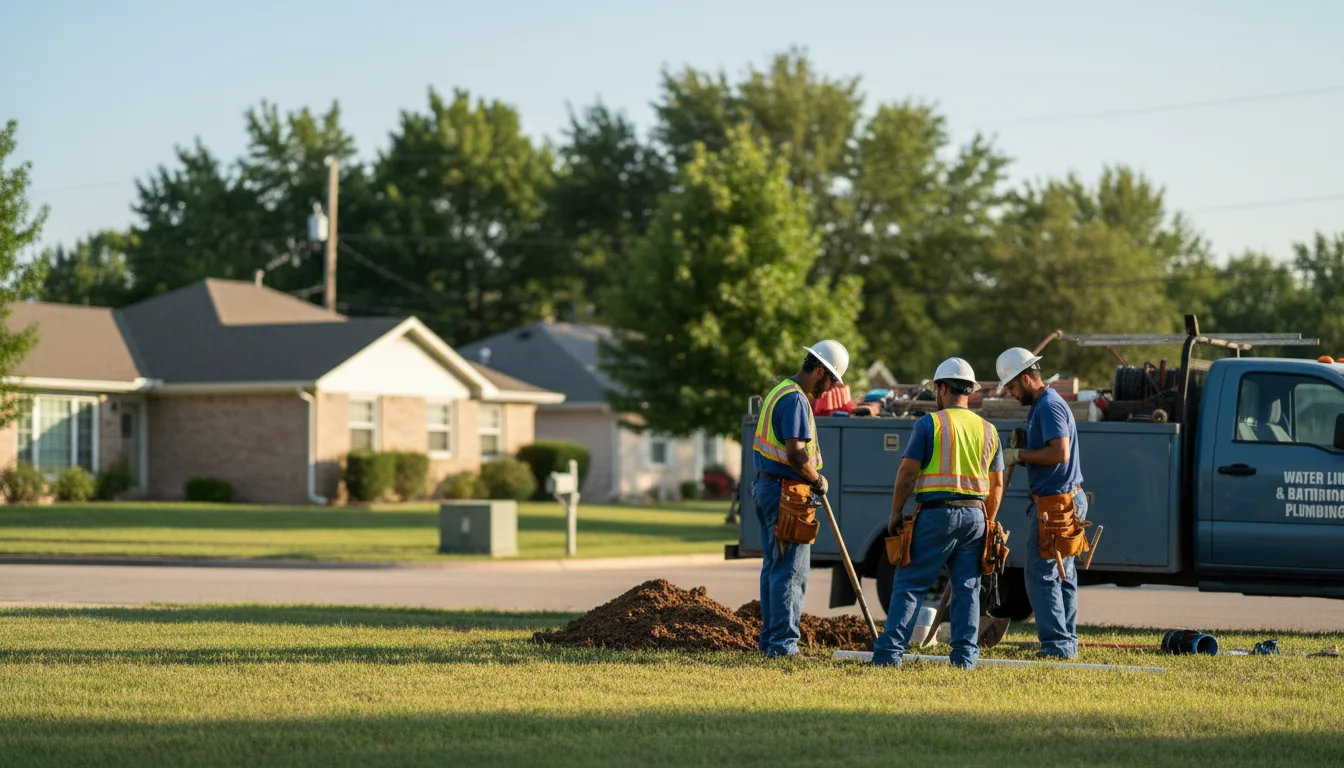 Residential water line and bathroom plumbing service in Alsen, ND